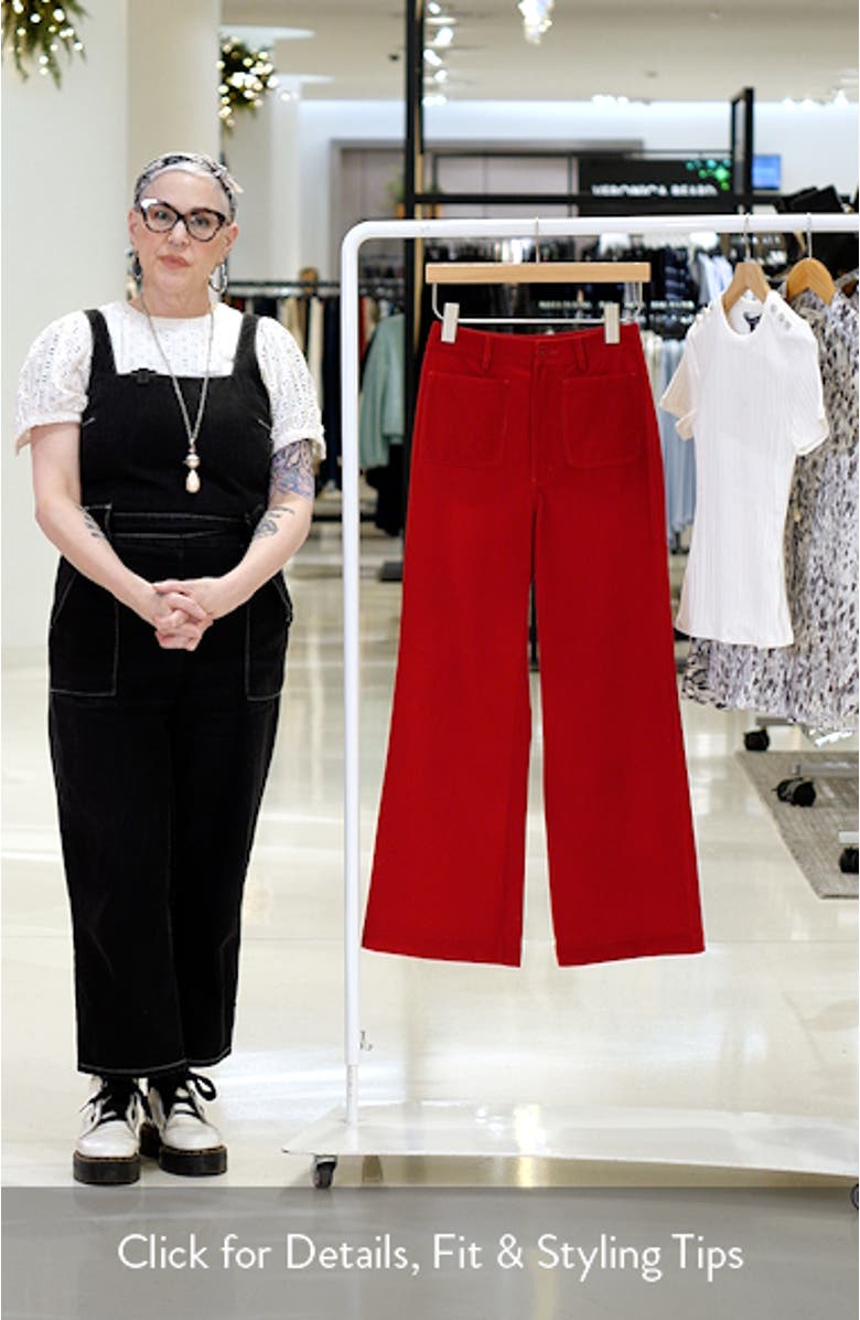 Sailor Flare Leg Velvet Pants, sales video thumbnail