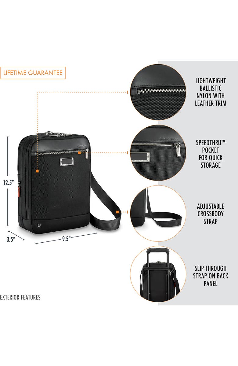 Briggs & Riley @work Expandable Ballistic Nylon Crossbody Bag with RFID Pocket, Alternate, color,