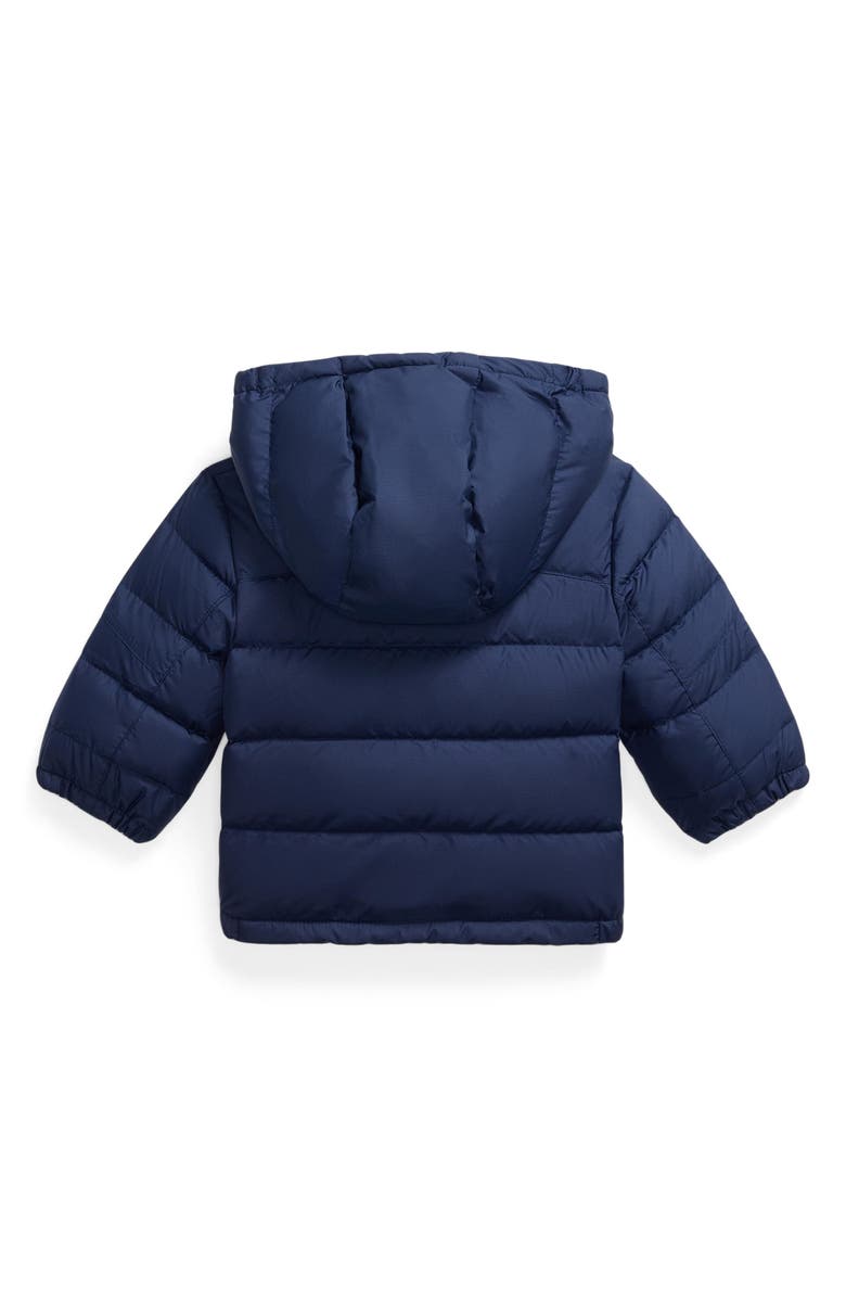 Ralph Lauren 650 Fill Power Down Puffer Coat with Removable Hood, Alternate, color, Navy