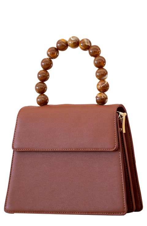 Tara Beaded Top Handle Crossbody Bag
