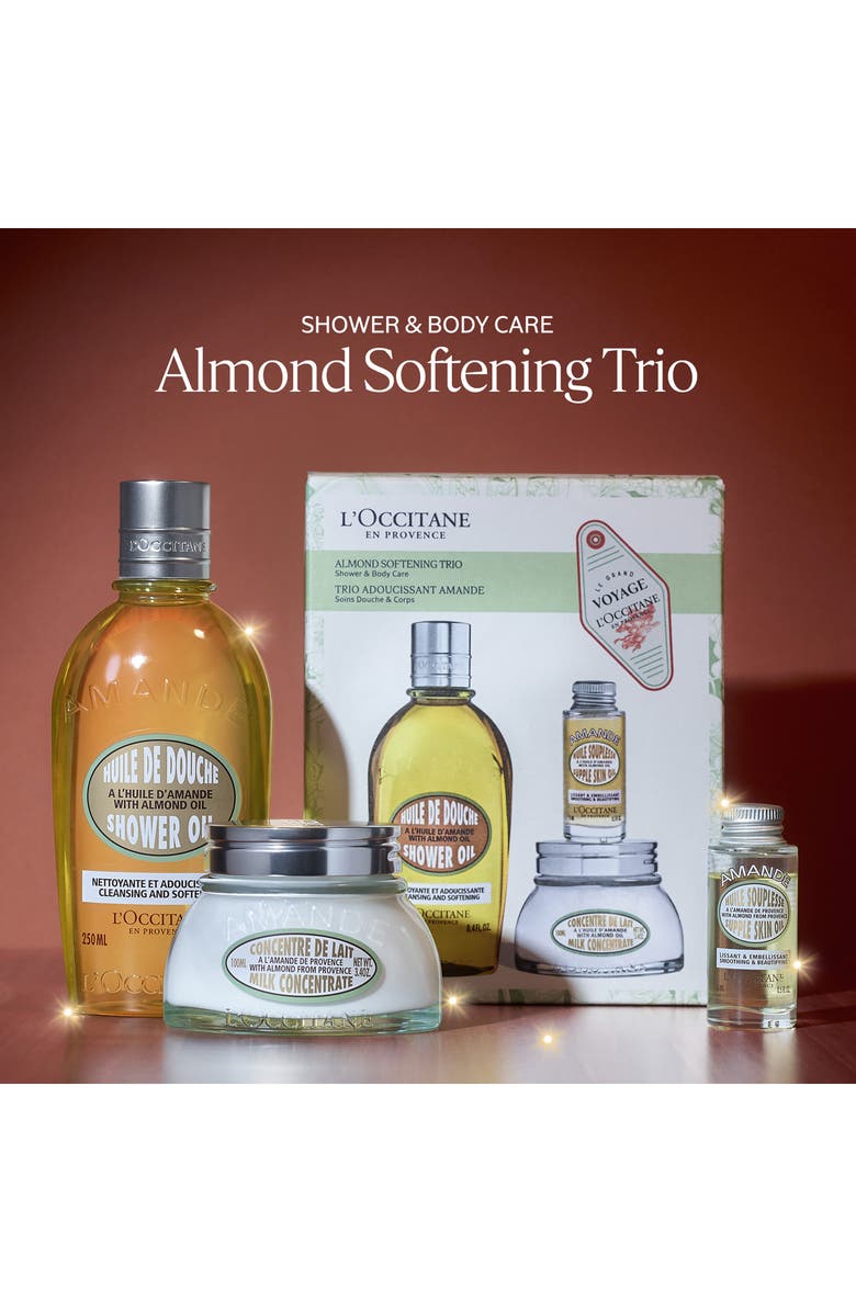 L'Occitane Almond Softening & Moisturizing Holiday Trio (Limited Edition) $74 Value, Alternate, color,