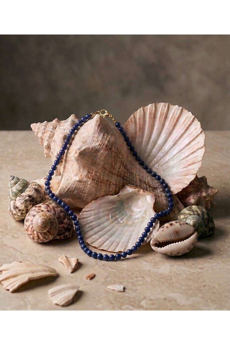 Lapis Lazuli Intuition Choker, Alternate, color, Silver