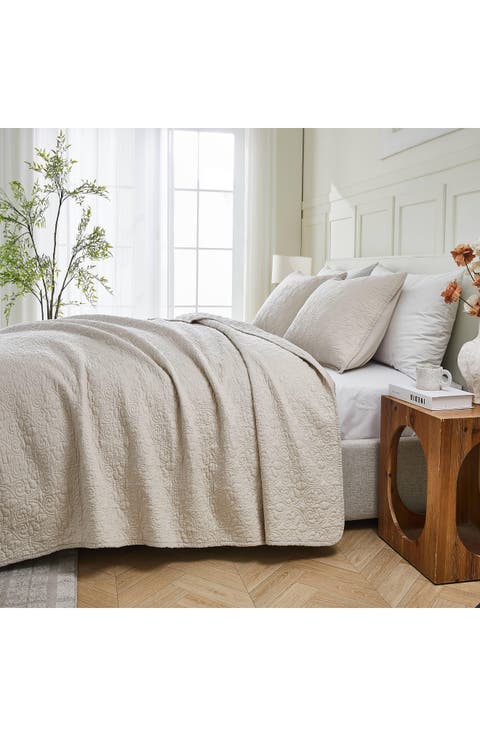 Flavia Cotton Stitched Quilt