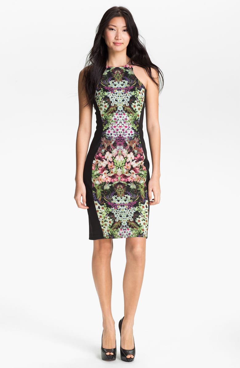 Maggy London Print Sheath Dress, Main, color, 