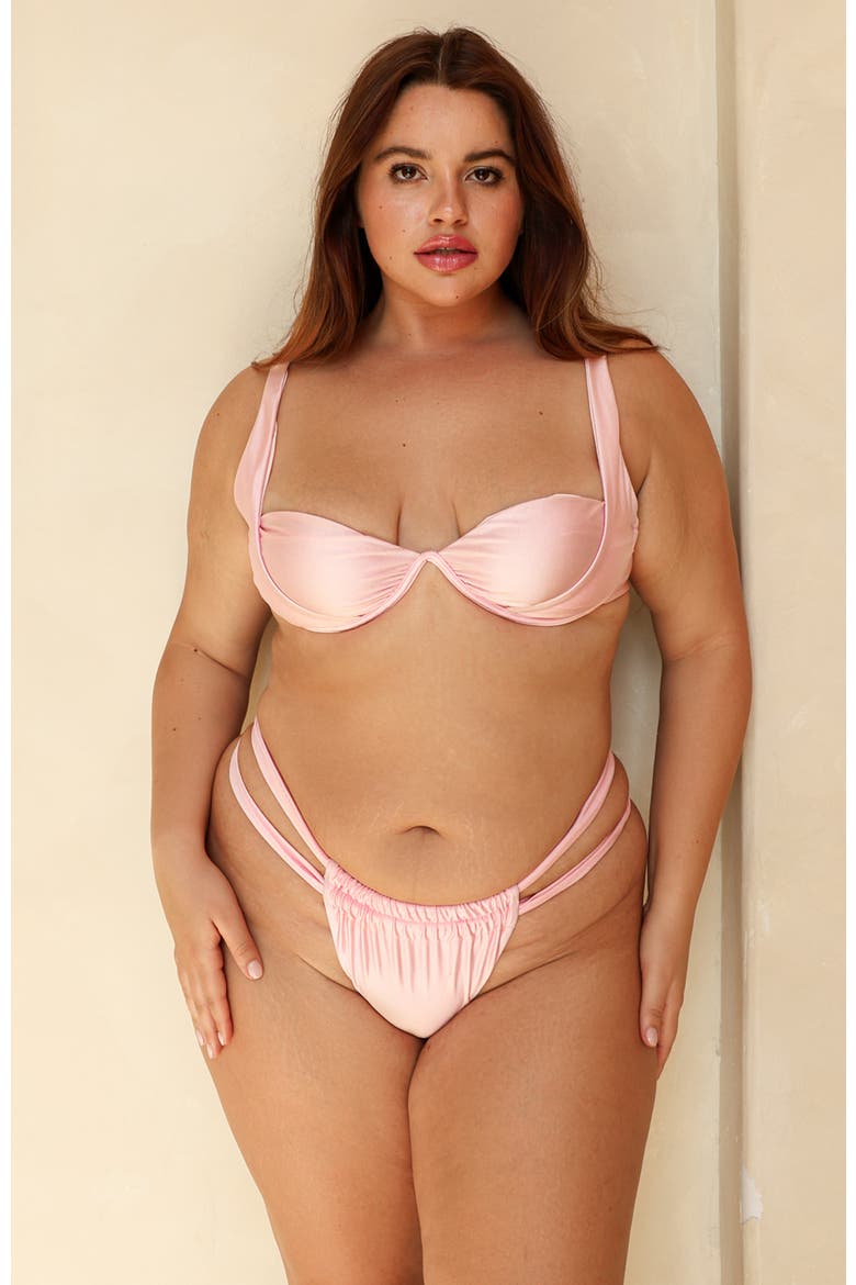 Serenade Cheeky Bikini Bottom, Alternate, color, Sweet Pink