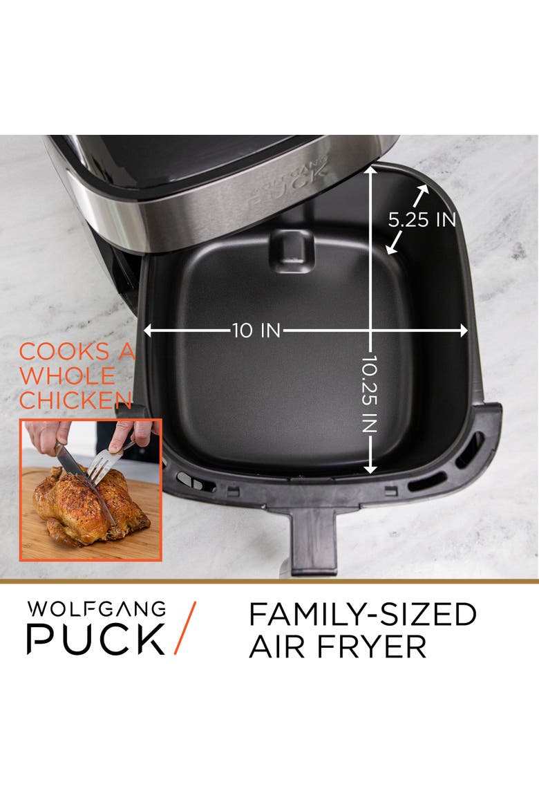 9.7qt Stainless Steel Air Fryer, Alternate, color, Silver
