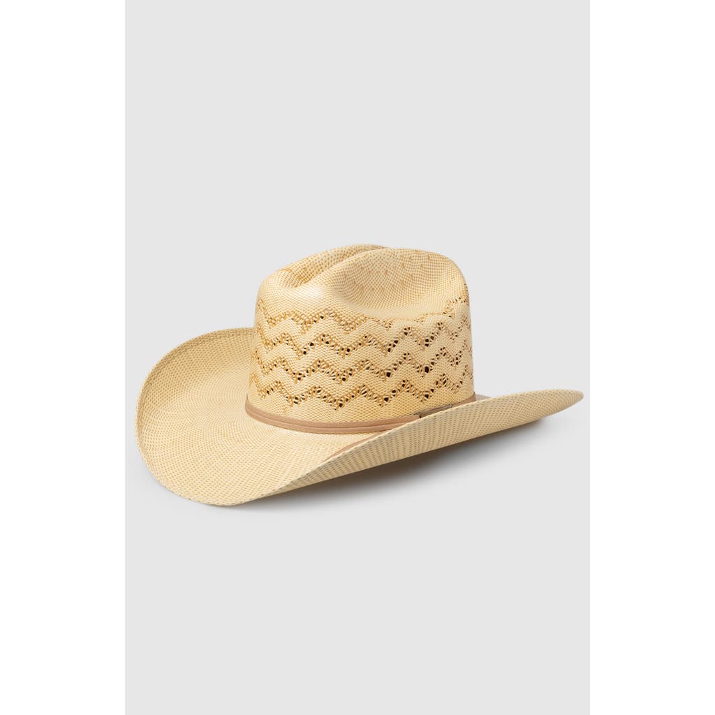 Manela The Sunstone 50x Bangora Straw Cowboy In Brown