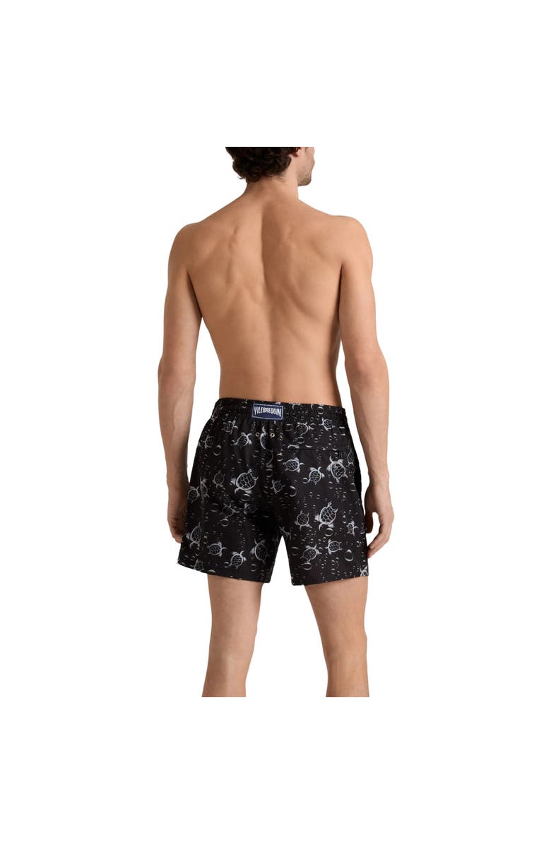 Vilebrequin Men Micro-Perforated Ultra-light and packable Swim Shorts Bubble Turtles 3D, Alternate, color, Black