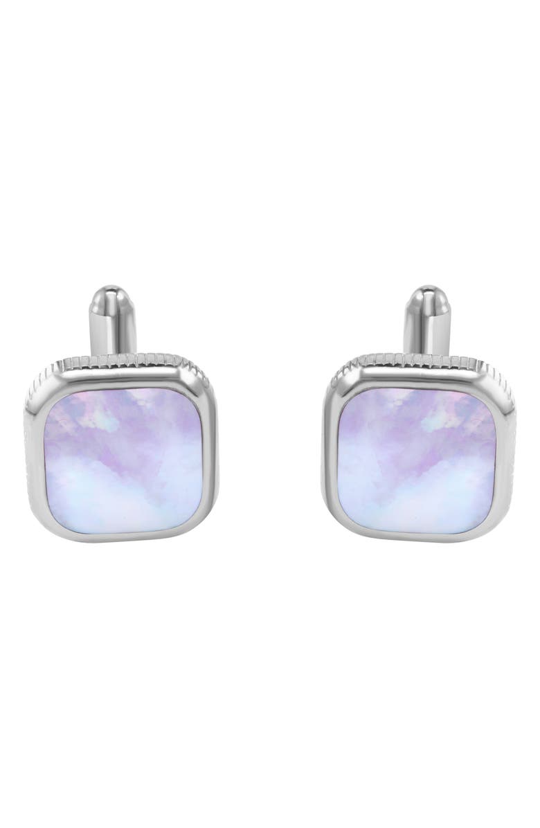 EFFY Mother-of-Pearl Cuff Links, Alternate, color, Silver