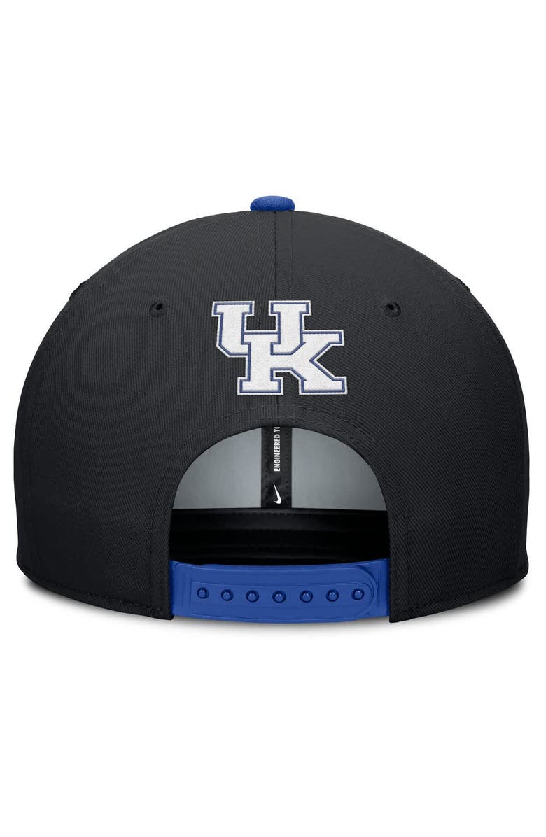 Nike Men's Nike Black/Royal Kentucky Wildcats 2025 Sideline Campus Pro Local Snapback Hat, Alternate, color, Black