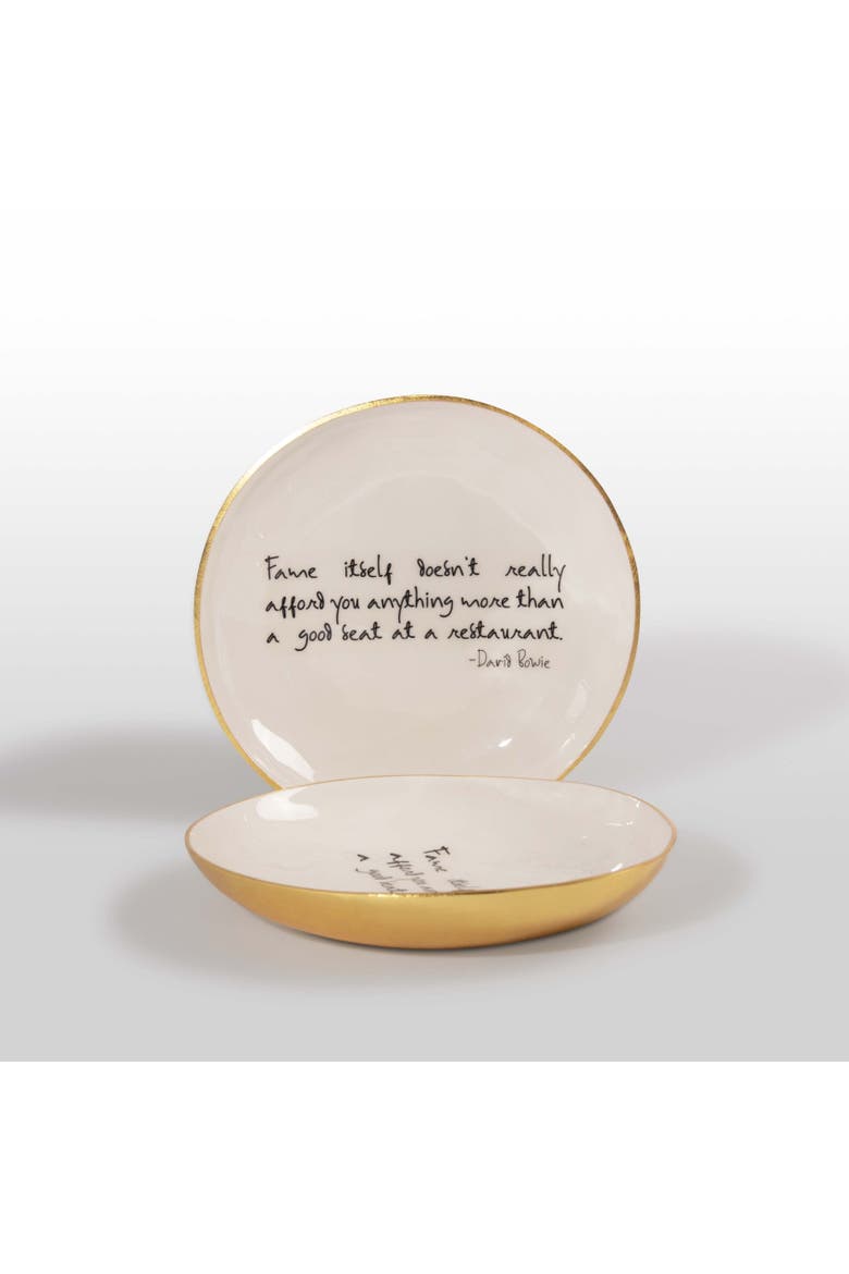 Bowl With Quote - David Bowie, Main, color, White