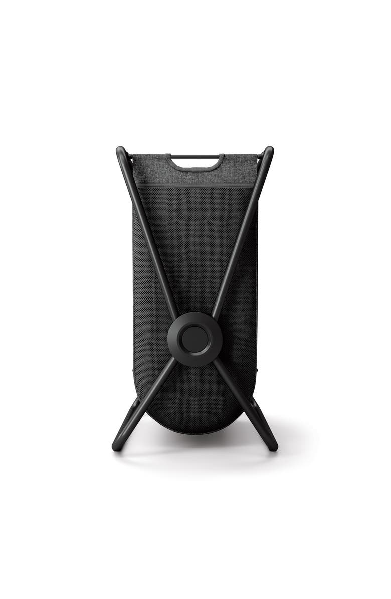 simplehuman single x-frame laundry hamper with heavy-gauge steel frame, Alternate, color, Matte Black
