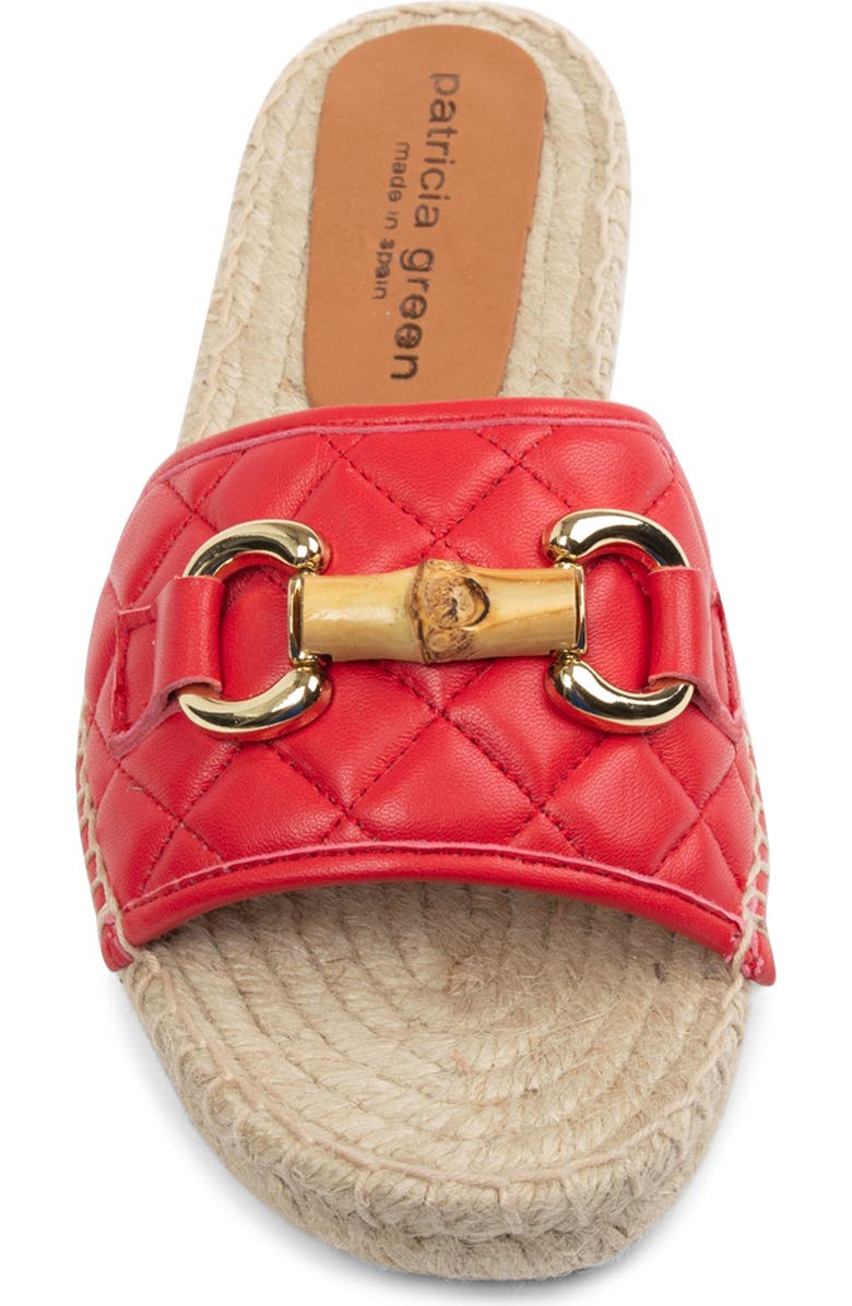 patricia green Veronica Espadrille Slide Sandal, Alternate, color, Red Leather