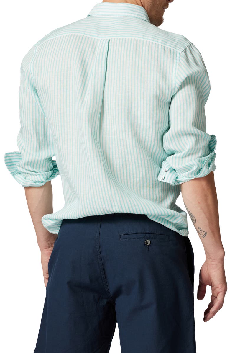 Rodd & Gunn Port Charles Stripe Linen Button-Up Shirt, Alternate, color,
