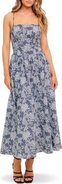 FLYING TOMATO Jacquard Midi Dress