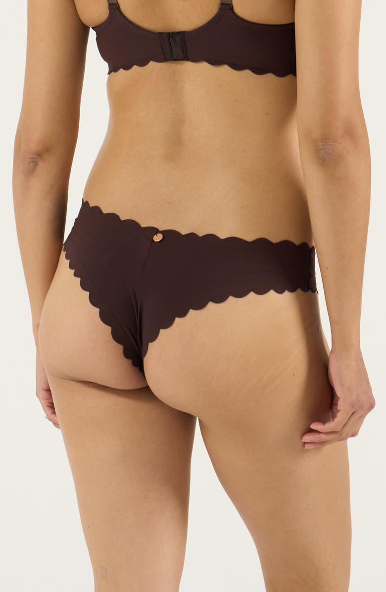 Cache Coeur Skin Low Waist Maternity Tanga, Alternate, color, Chocolate