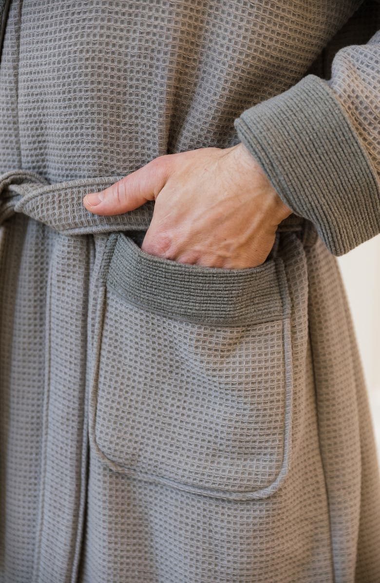 Cozy Earth Waffle Terry Robe, Main, color, Charcoal