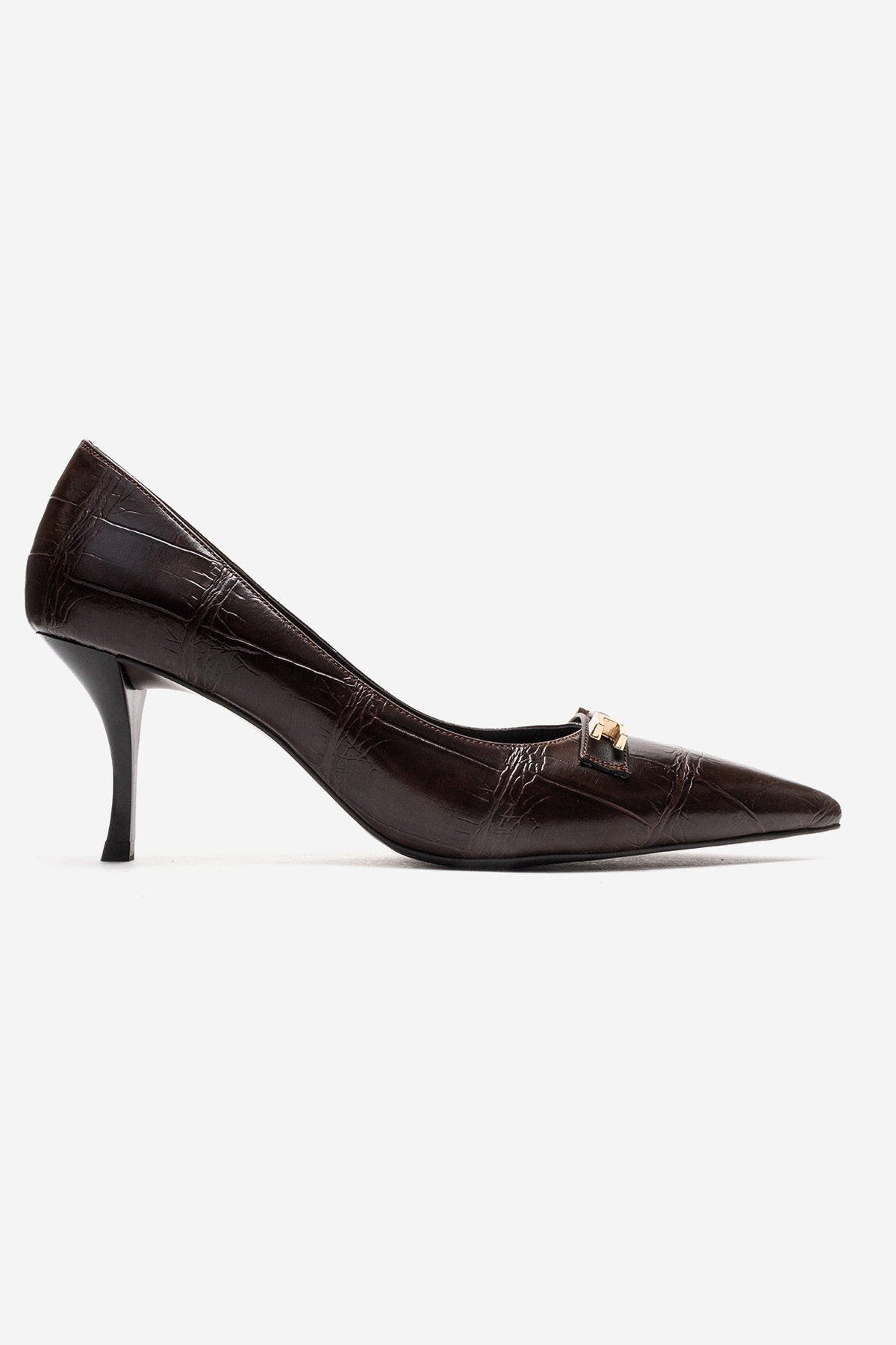 Poesy Pointed Toe Stiletto Pump, Alternate, color, Brown Print