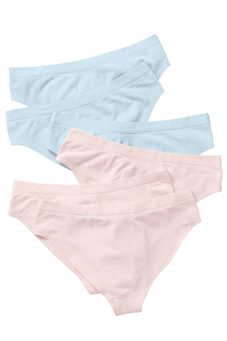 6PK Seamless Bikini Underwear with Bonded Seam, Alternate, color, Tulle
