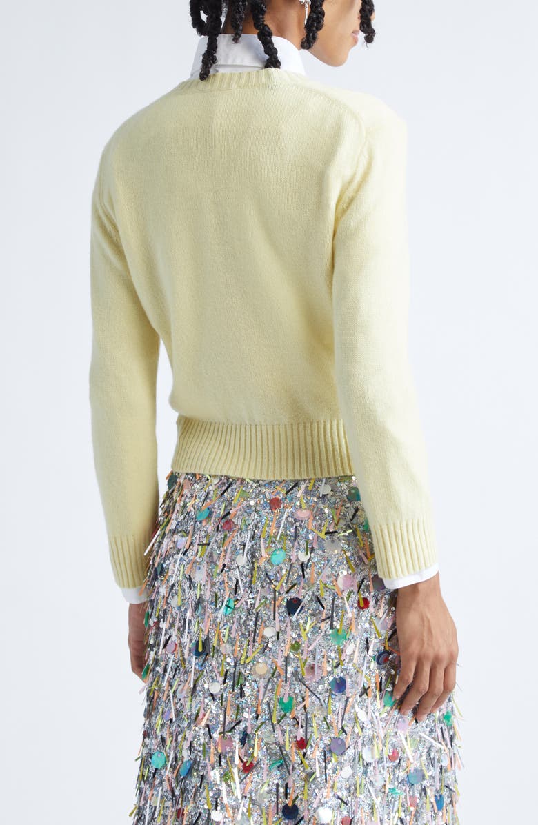 Sandy Liang Pino Cashmere Sweater, Alternate, color, Pale Yellow