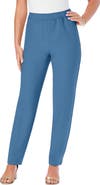 Roaman's Plus Size Classic Bend Over® Structured Straight Leg Pull On Pant