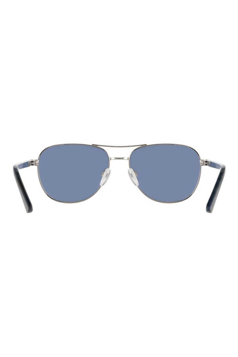 55mm Aviator Sunglasses, Alternate, color, SILVER