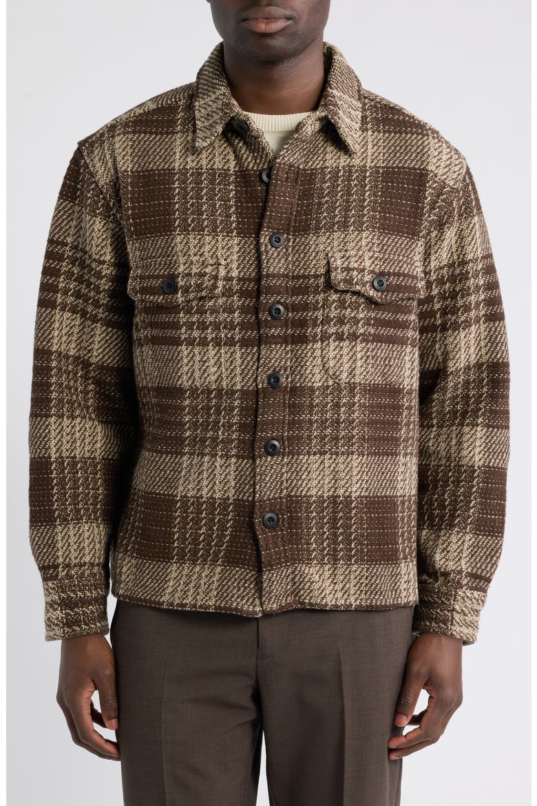 Walle Long Sleeve Cotton Button-Up Shirt, Alternate, color, HOT CHOC BROWN