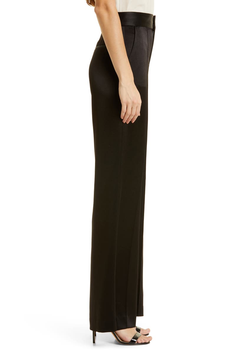 Alice + Olivia Dylan Wide Leg Satin Trousers, Alternate, color, 