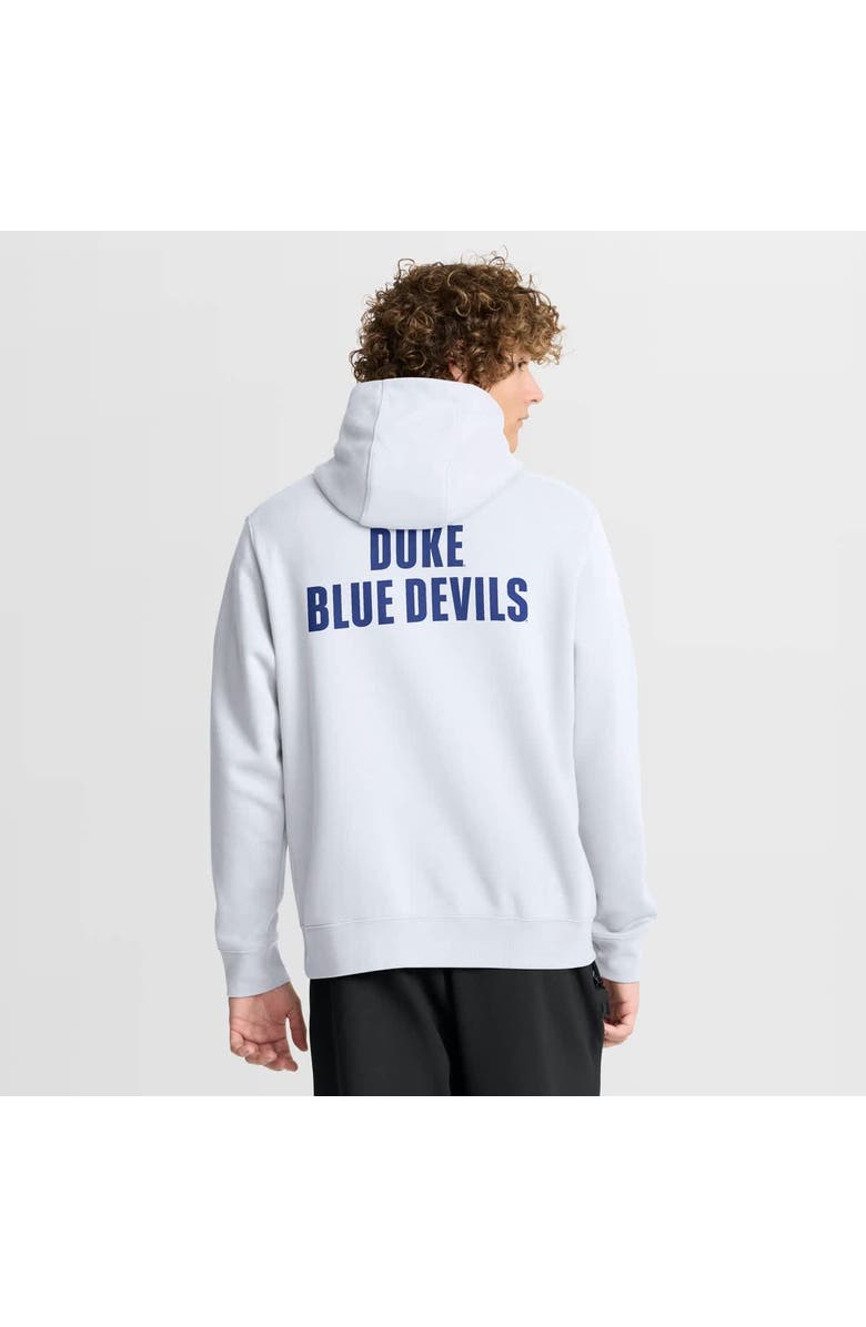 Nike Men's Nike White Duke Blue Devils Basketball Two-Hit Club Fleece Pullover Hoodie, Alternate, color, White