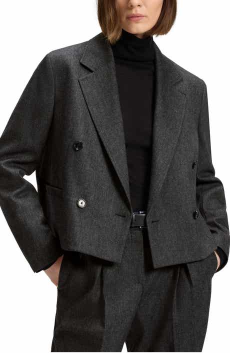 Jafleni Crop Stretch Flannel Jacket