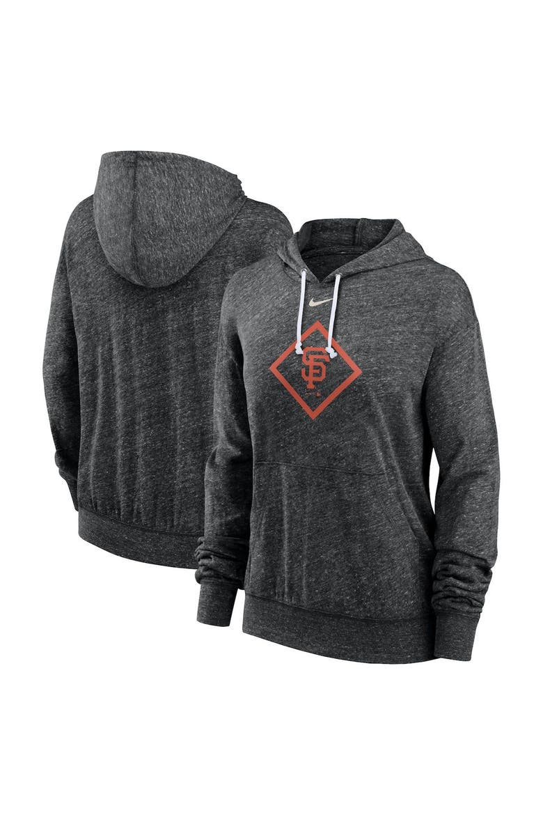 Women's Nike Black San Francisco Giants Diamond Icon Gym Vintage Lightweight Hooded Top, Main, color, Black