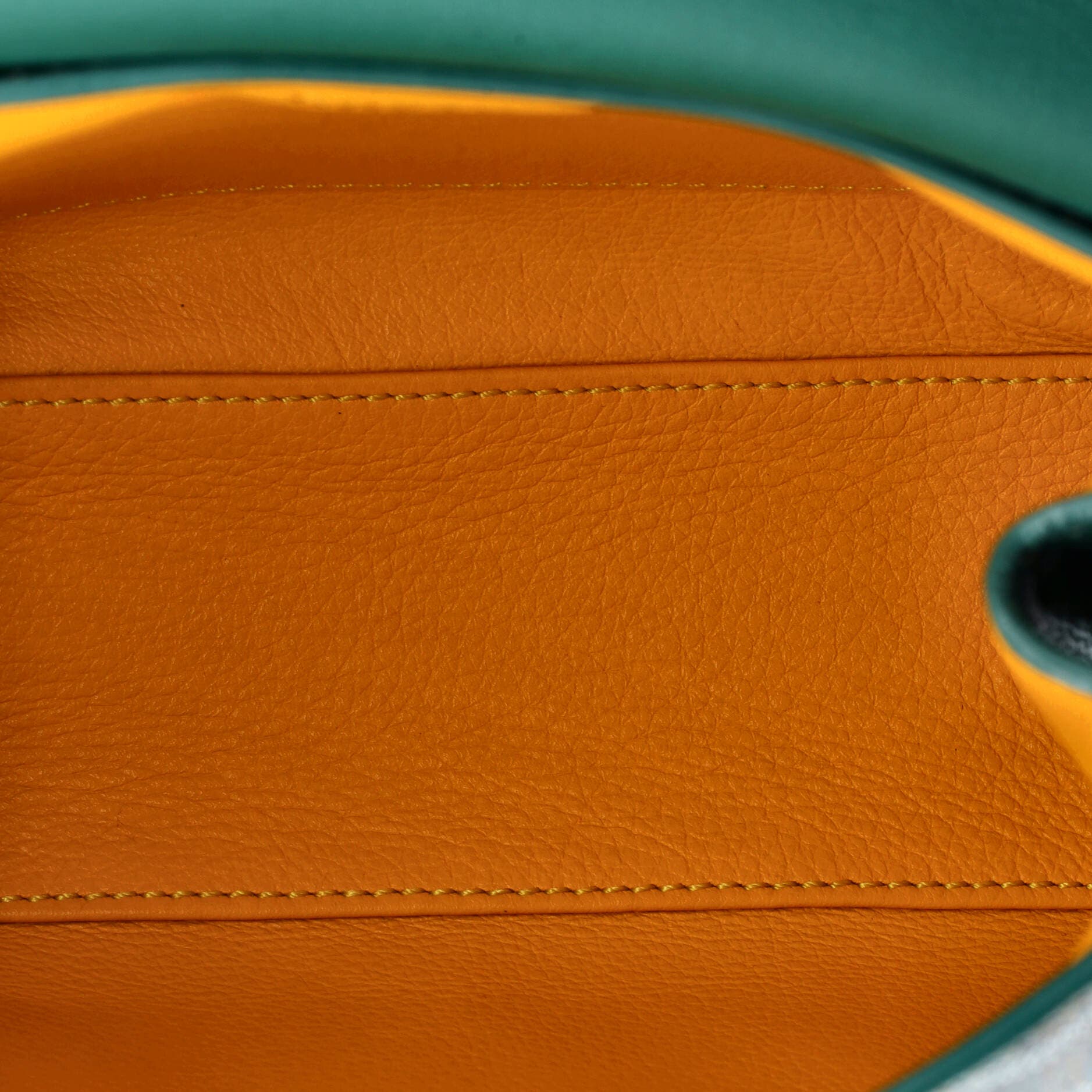 Pre-Owned Goyard Structured Saigon Top Handle Bag Coated Canvas with Leather Mini, Alternate, color, Green