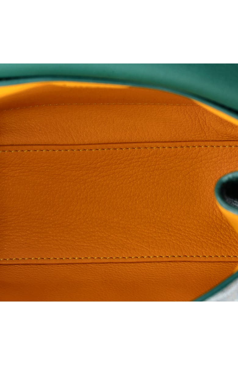 Pre-Owned Goyard Structured Saigon Top Handle Bag Coated Canvas with Leather Mini, Alternate, color, Green