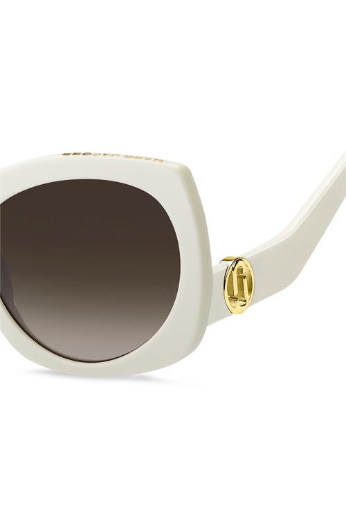Marc Jacobs 57mm Gradient Butterfly Sunglasses In Ivory/brown Sf