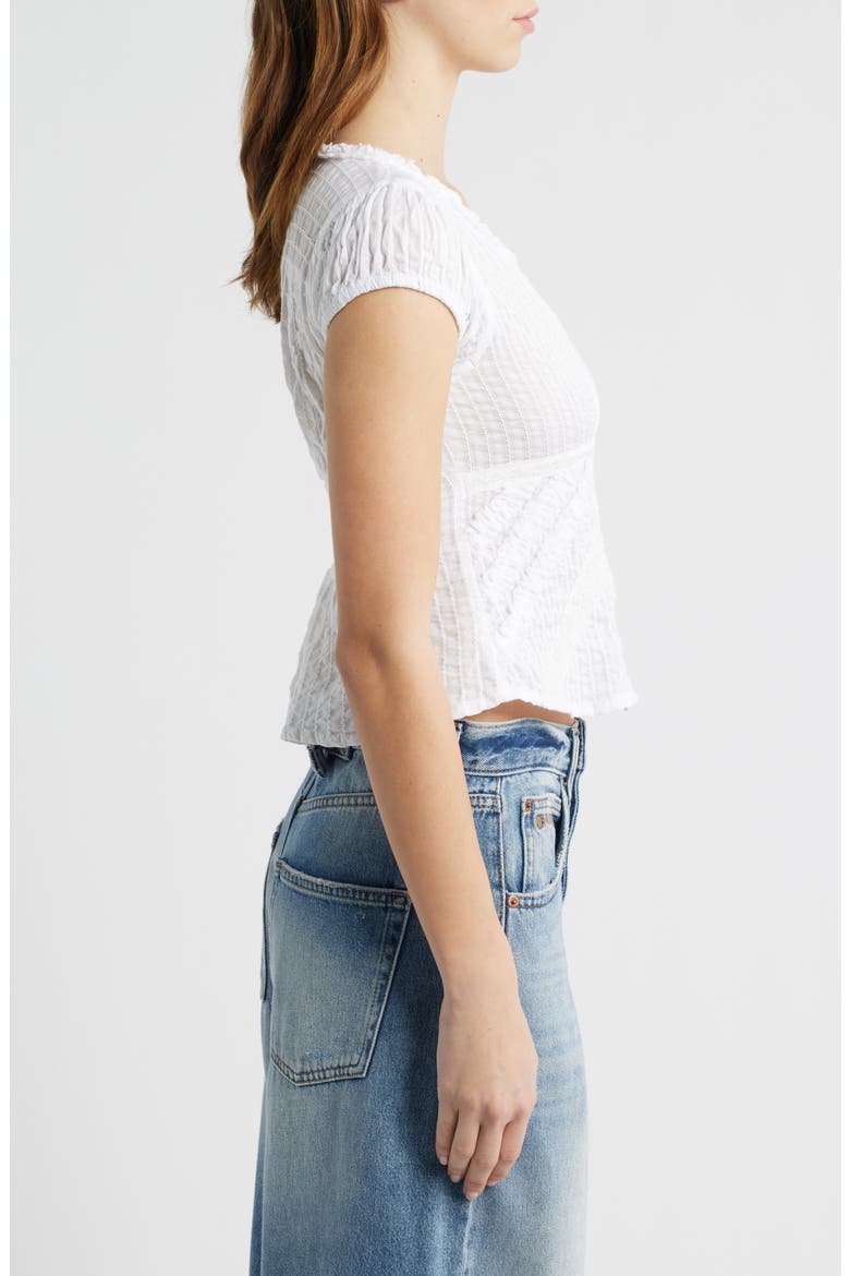Robyn Ruffle Cotton Lace Top, Alternate, color, WHITE