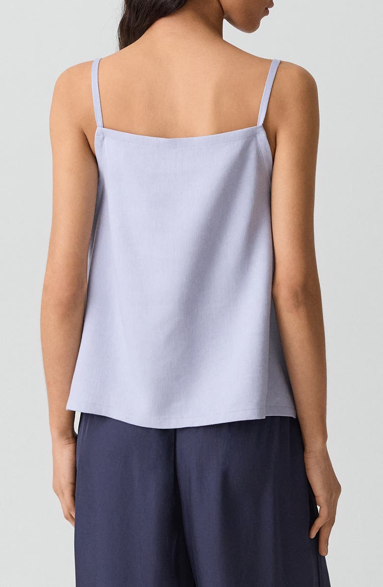 Theory Apron Linen Blend Tank, Alternate, color, Cornflower