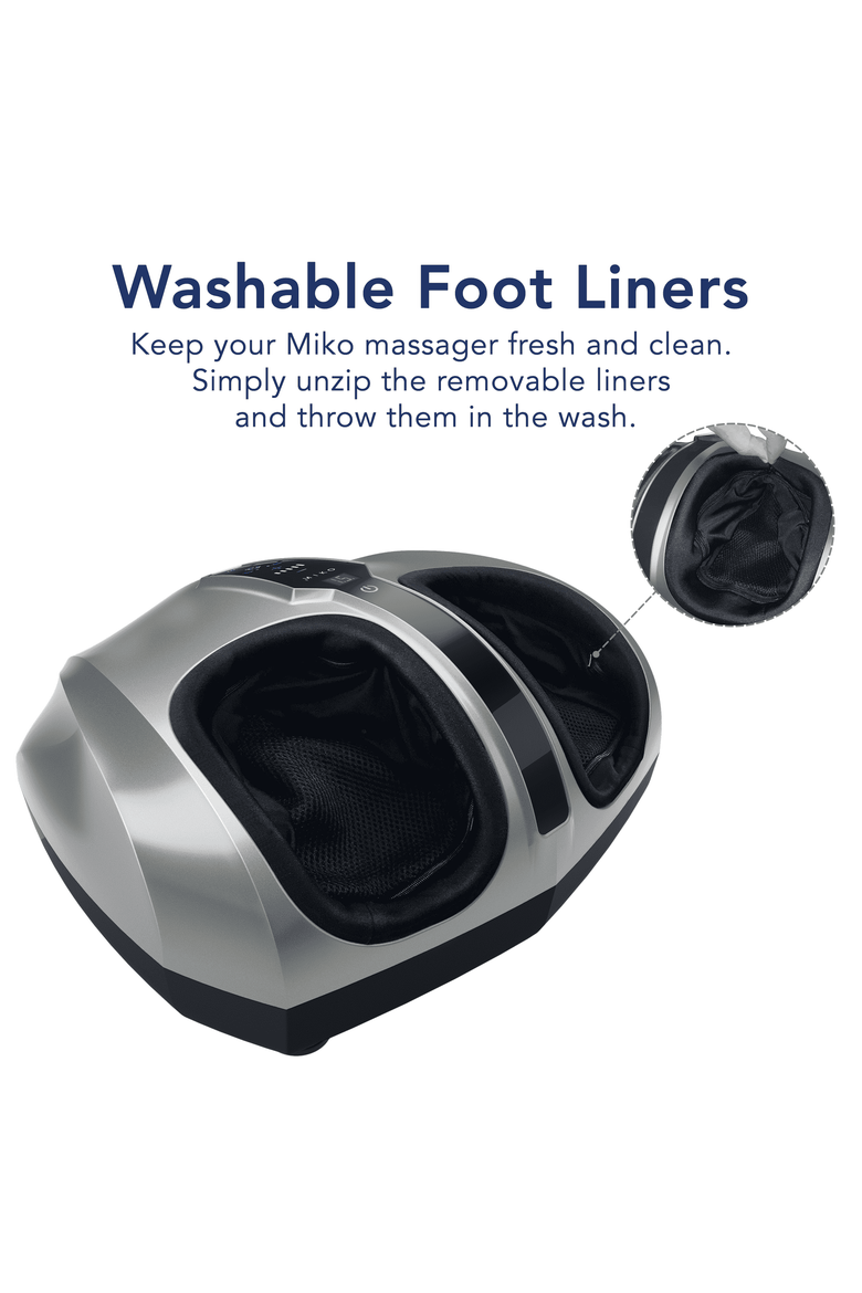 Shiatsu Foot Massager with Heat - 5 Settings, Alternate, color, Silver