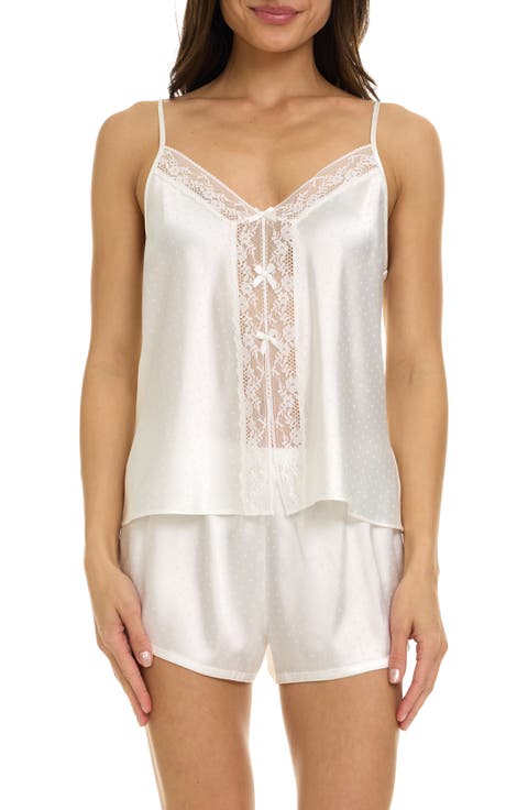 Tiana Swiss Dot Satin Short Pajamas