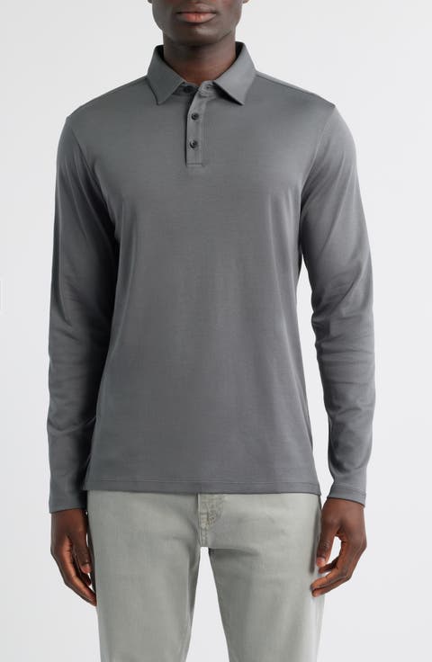 Georgia Long Sleeve Pima Cotton Polo