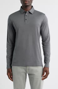 Robert Barakett Georgia Long Sleeve Pima Cotton Polo