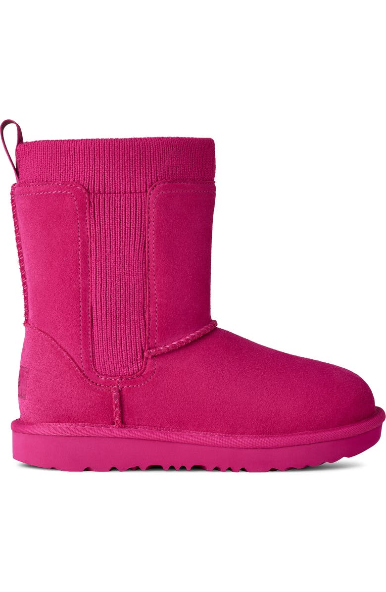 UGG<sup>®</sup> Kids' Classic Stretch II Cuff Boot, Alternate, color, Dark Peony