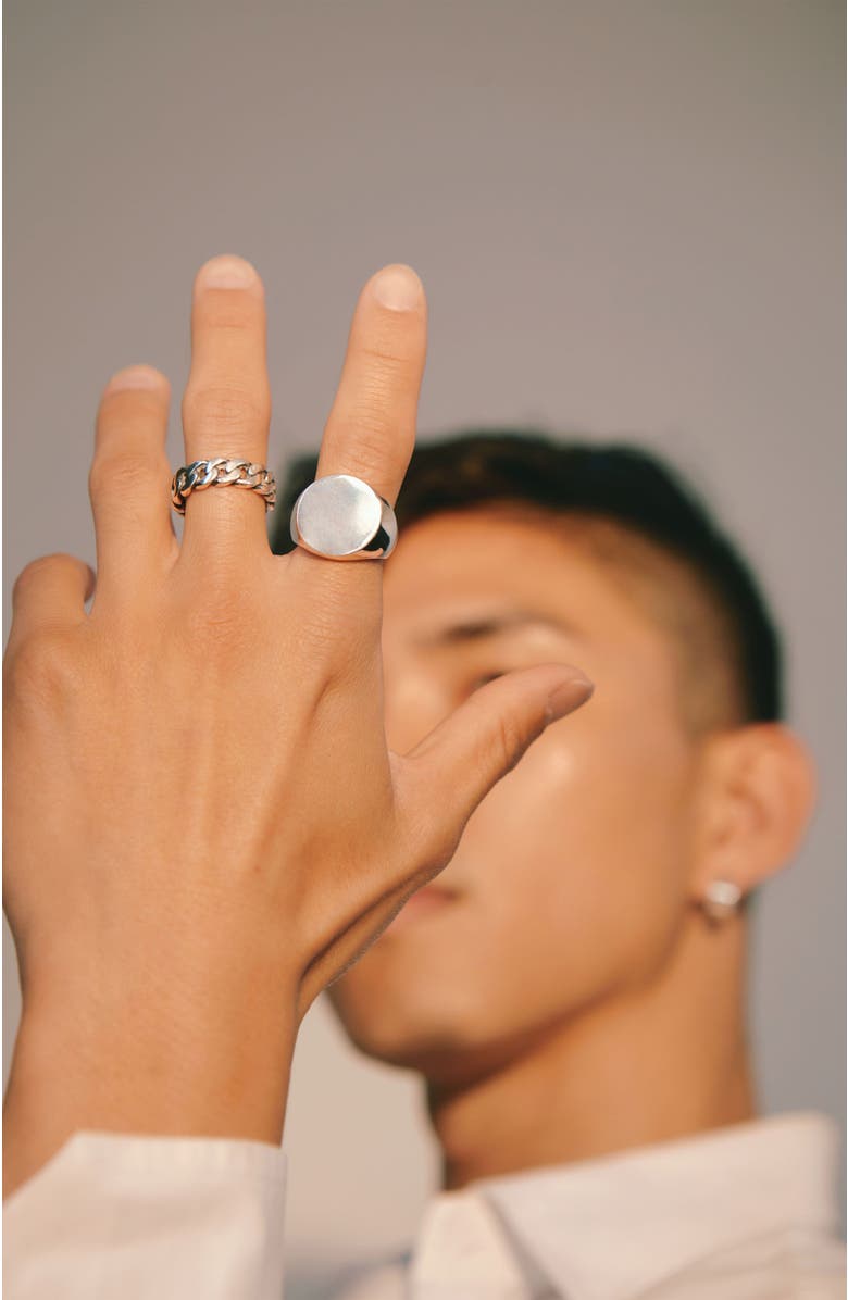 LOUPN Cuban Chain Ring, Alternate, color, Silver