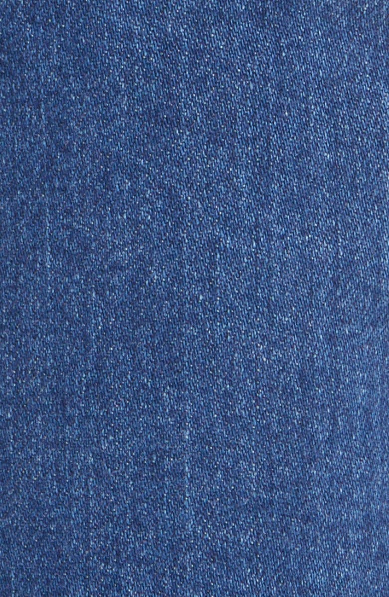 Alaïa Contrast Panel Straight Leg Jeans, Alternate, color,