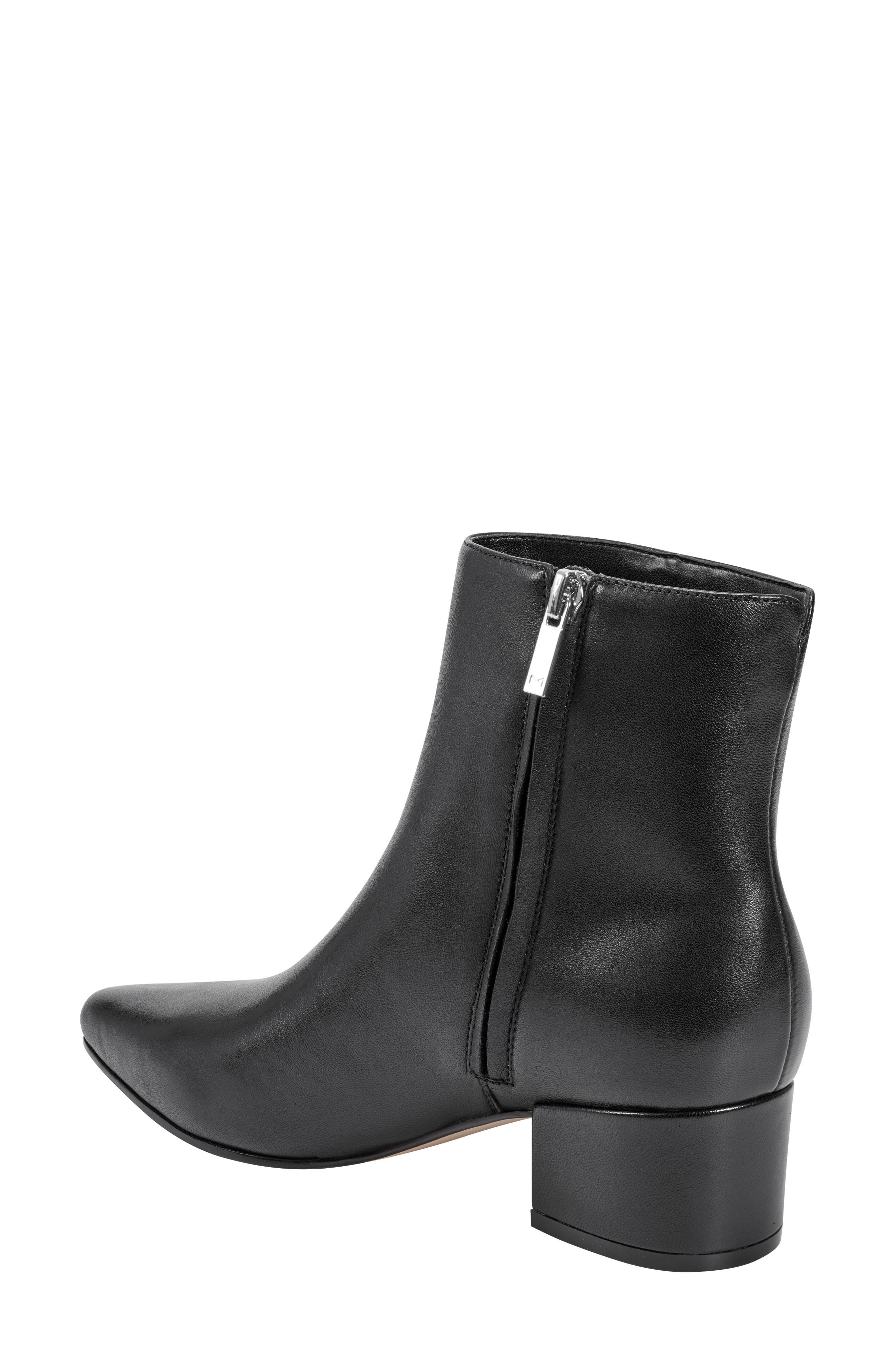 Marc Fisher LTD Leonna Pointed Toe Bootie, Alternate, color, Black Leather