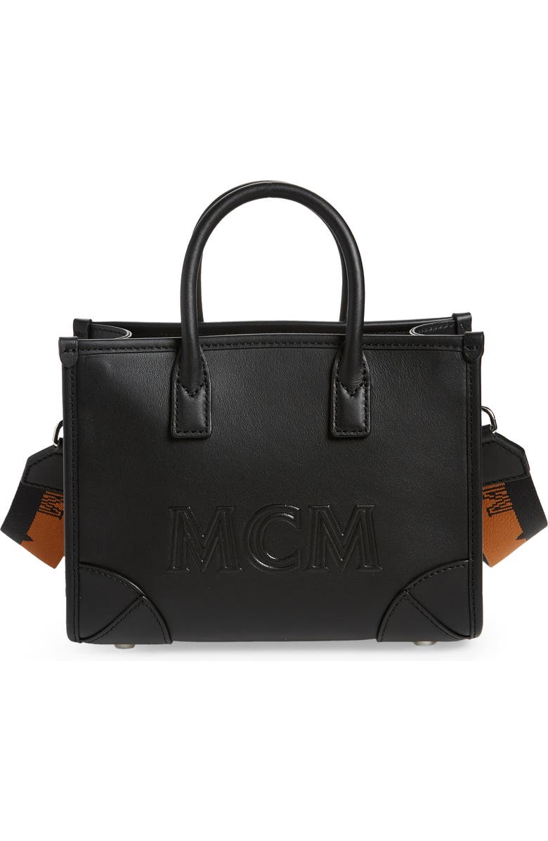 MCM Mini Leather Tote, Main, color,