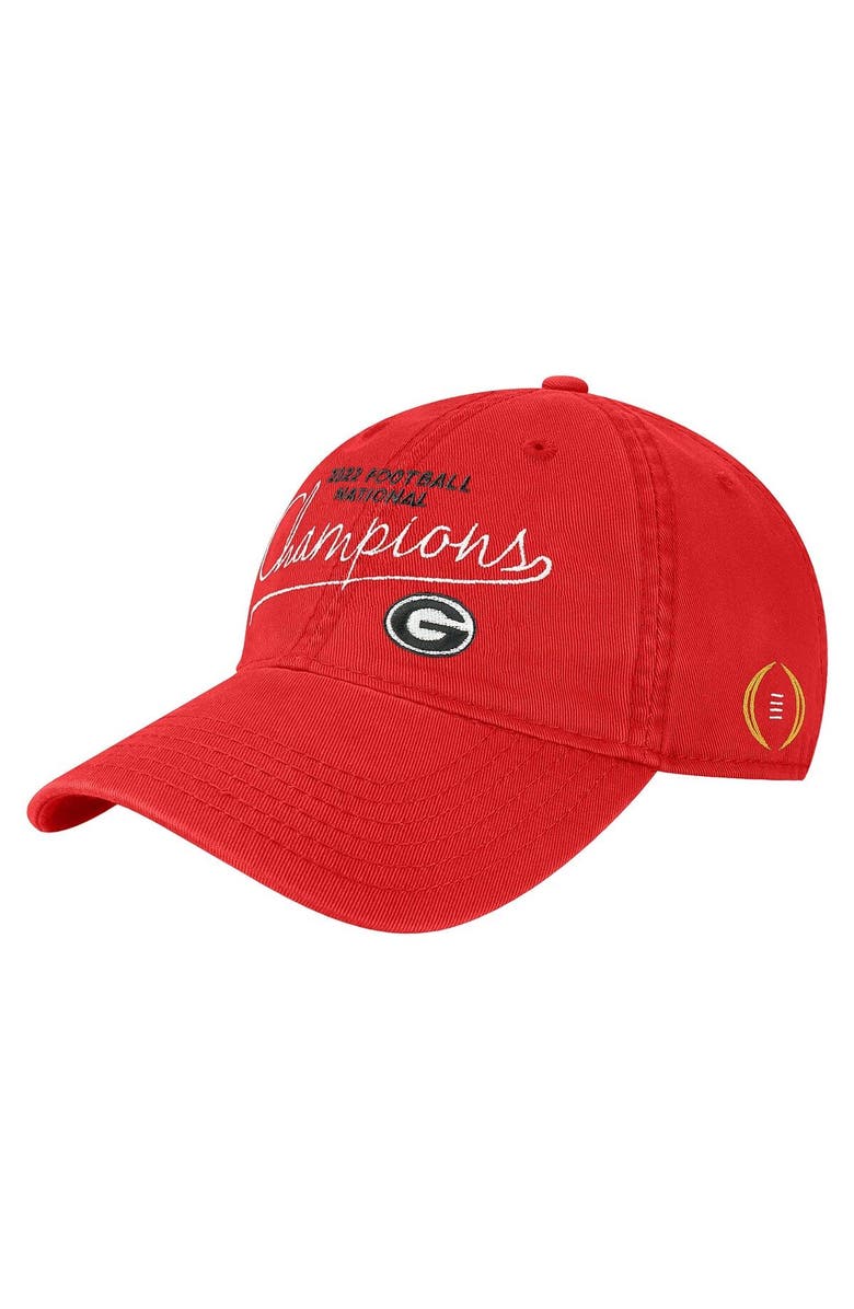LEGACY ATHLETIC Men's Legacy Athletic Red Georgia Bulldogs College Football Playoff 2022 National Champions Adjustable Hat, Main, color, Red