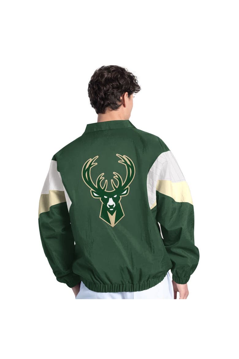 Men's Starter Hunter Green Milwaukee Bucks Yard Line Full-Zip Jacket, Alternate, color, Hunter Green