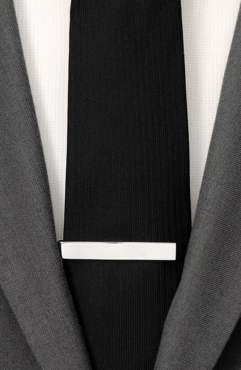 Cufflinks, Inc. Let's Play Hidden Message Tie Bar, Alternate, color, Silver