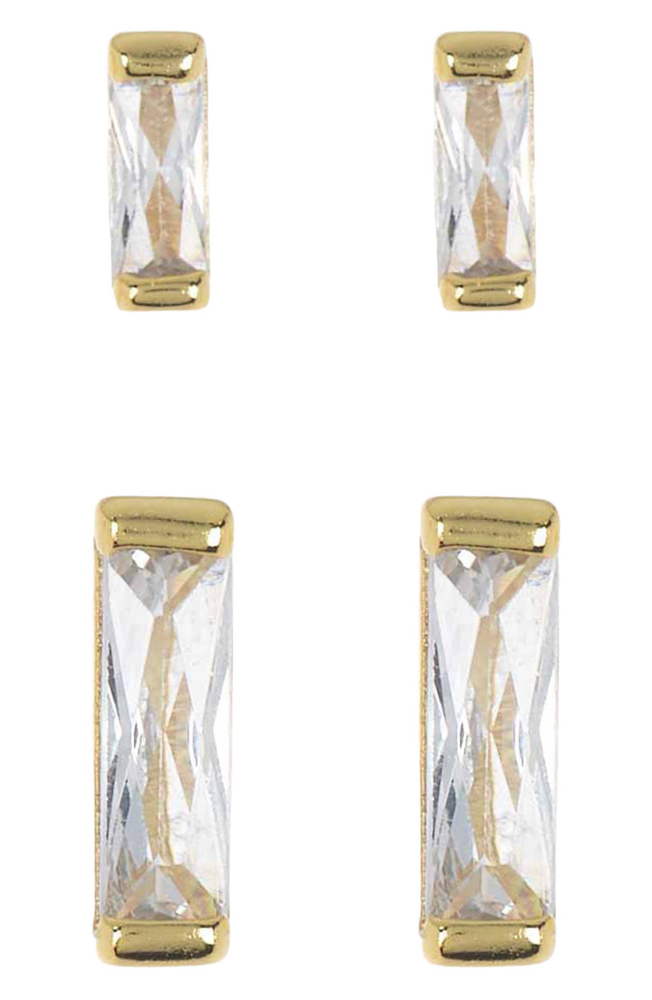 NORDSTROM RACK Set of 2 Baguette Stud Earrings
