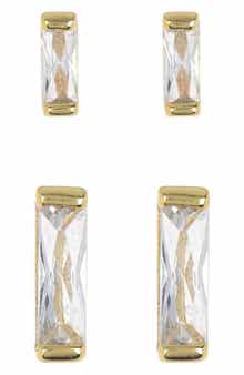 NORDSTROM RACK Set of 2 Baguette Stud Earrings